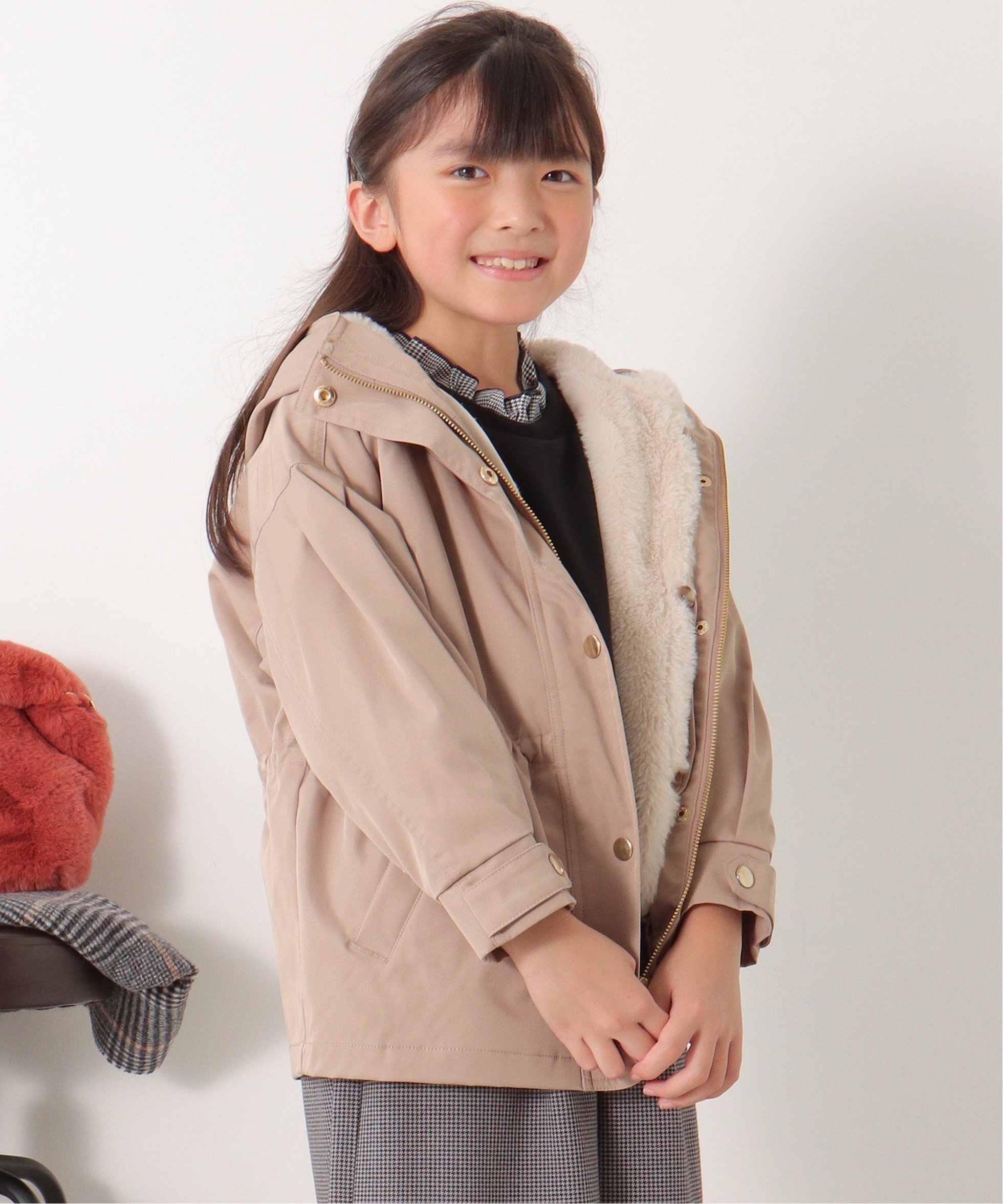 【イッカ/ikka / KIDS】の【親子おそろい】ファーライナー3WAYマウンテンパーカー(120~160cm) インテリア・キッズ・メンズ・レディースファッション・服の通販 founy(ファニー) 　ファッション　Fashion　キッズファッション　KIDS　おすすめ　Recommend　カフス　Cuffs　パーカー　Hoodie　フェイクファー　Faux Fur　ベスト　Vest　ライナー　Liner　ベージュ|ID: prp329100004548574 ipo3291000000032145296
