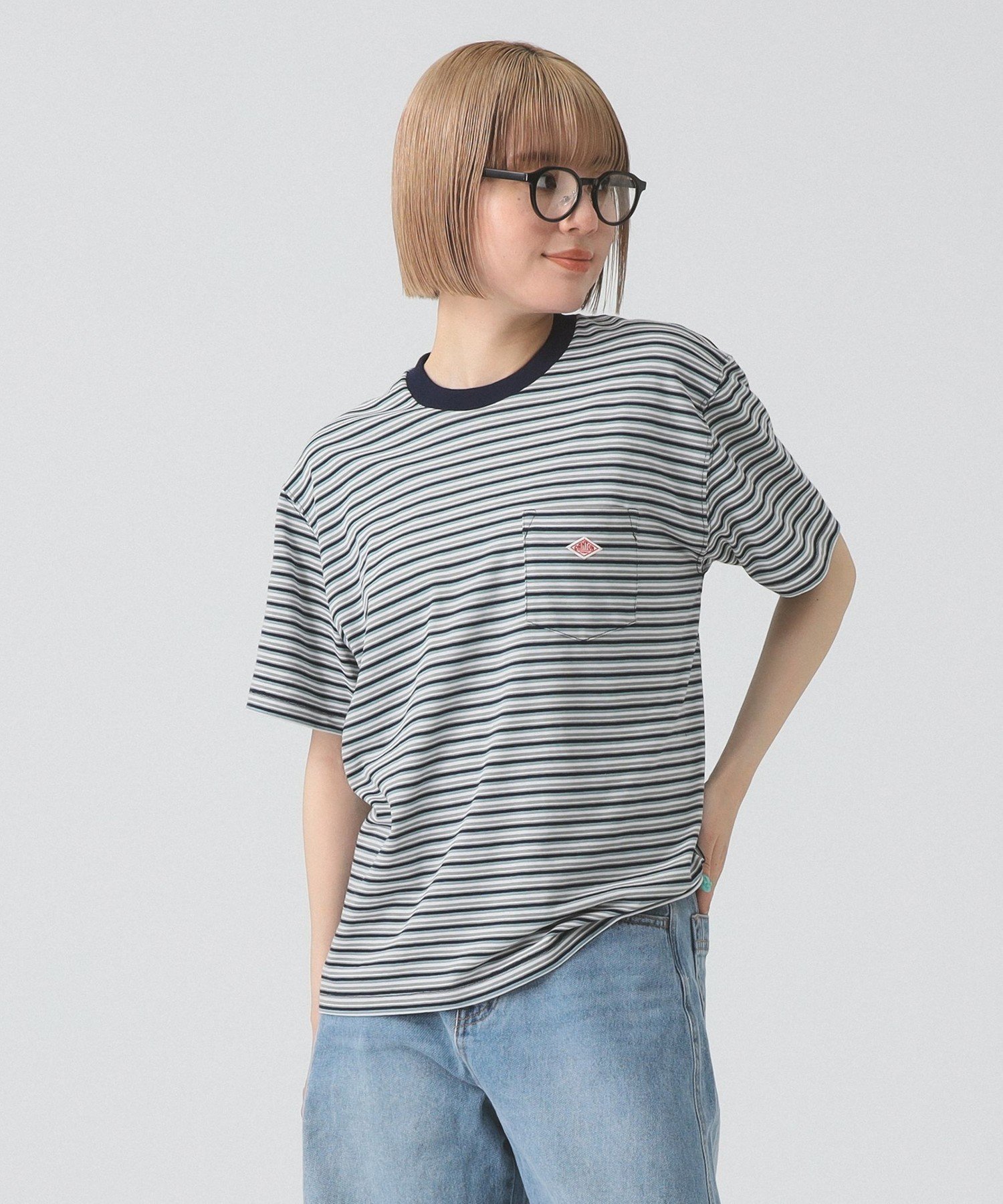 【ビームス ウイメン/BEAMS】のDANTON / ポケット Tシャツ インテリア・キッズ・メンズ・レディースファッション・服の通販 founy(ファニー) 　ファッション　Fashion　レディースファッション　Fashion for Women　トップス・カットソー　Cut & Sew Tops　シャツ・ブラウス・オフィスカジュアル　Elegant Blouses & Button-Ups　ロングTシャツ・Tシャツ　Longline T-Shirts & Tees　インナー　Innerwear　シンプル　Simple, Minimal　ジャケット　Jacket, Outerwear　デニム　Denim, Jeans Material　定番　Standard, Basic Item　人気　Popular, Best Seller　バランス　Balance, Style Balance　ベーシック　Basic, Essential　ポケット　Pocket, Pocket Detail　ミックス　Mix, Mixed Style　NAVY/GREY_MULTI|ID: prp329100004548588 ipo3291000000032730846