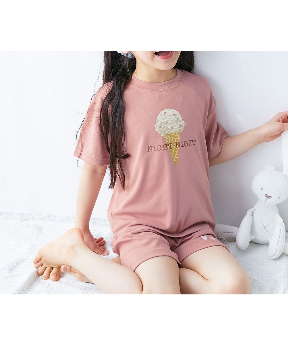 【デビロック/devirock / KIDS】の【普段着でもルームウェアでも】デビラボROOM速乾サラっとストレッチメッシュパジャマ 25SS インテリア・キッズ・メンズ・レディースファッション・服の通販 founy(ファニー) 　ファッション　Fashion　キッズファッション　KIDS　ストレッチ　Stretch　パジャマ　Pajamas　プリント　Print　メッシュ　Mesh　2025年　2025　2025春夏・S/S　Ss,Spring/Summer,2025　013-アイス-Sピンク|ID: prp329100004548599 ipo3291000000032145637