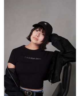 【カルバンクライン/Calvin Klein】の【公式ショップ】 カルバンクライン ベイビーTシャツ Calvin Klein Jeans 47AB817 人気、トレンドファッション・服の通販 founy(ファニー) ファッション Fashion レディースファッション WOMEN トップス・カットソー Tops/Tshirt シャツ/ブラウス Shirts/Blouses ロング / Tシャツ T-Shirts |ID:prp329100004548687