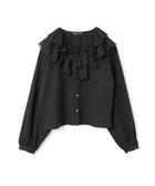 【マーコート/MARcourt】のmizuiro ind ダブルフリルカラーシャツ ブラック|ID: prp329100004548711 ipo3291000000032714779
