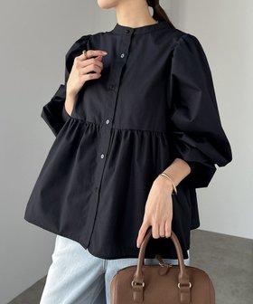 【アンドミー/andme】の2way ボリューム 長袖 ペプラム シャツ ブラウス 人気、トレンドファッション・服の通販 founy(ファニー) ファッション Fashion レディースファッション Fashion for Women トップス・カットソー Cut & Sew Tops シャツ・ブラウス・オフィスカジュアル Elegant Blouses & Button-Ups おすすめ Recommended / Our Picks シャーリング Shirring, Ruched ベスト Vest, Waistcoat ペプラム Peplum, Flared Hem 長袖 Long Sleeve, Full Sleeve |ID:prp329100004548734