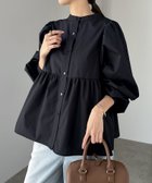 【アンドミー/andme】の2way ボリューム 長袖 ペプラム シャツ ブラウス 人気、トレンドファッション・服の通販 founy(ファニー) ファッション Fashion レディースファッション Fashion for Women トップス・カットソー Cut & Sew Tops シャツ・ブラウス・オフィスカジュアル Elegant Blouses & Button-Ups おすすめ Recommended / Our Picks シャーリング Shirring, Ruched ベスト Vest, Waistcoat ペプラム Peplum, Flared Hem 長袖 Long Sleeve, Full Sleeve thumbnail ブラック|ID: prp329100004548734 ipo3291000000033650452