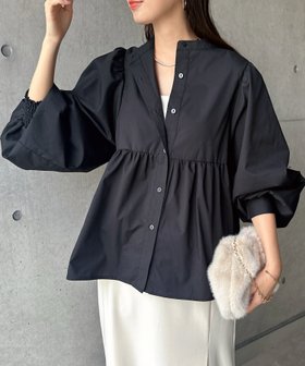 【アンドミー/andme】の2way ボリューム 長袖 ペプラム シャツ ブラウス 人気、トレンドファッション・服の通販 founy(ファニー) ファッション Fashion レディースファッション Fashion for Women トップス・カットソー Cut & Sew Tops シャツ・ブラウス・オフィスカジュアル Elegant Blouses & Button-Ups シャーリング Shirring, Ruched 長袖 Long Sleeve, Full Sleeve ブロード Broadcloth, Fine Cotton ベスト Vest, Waistcoat ペプラム Peplum, Flared Hem おすすめ Recommended / Our Picks |ID:prp329100004548734