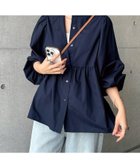 【アンドミー/andme】の2way ボリューム 長袖 ペプラム シャツ ブラウス 人気、トレンドファッション・服の通販 founy(ファニー) ファッション Fashion レディースファッション Fashion for Women トップス・カットソー Cut & Sew Tops シャツ・ブラウス・オフィスカジュアル Elegant Blouses & Button-Ups シャーリング Shirring, Ruched 長袖 Long Sleeve, Full Sleeve ブロード Broadcloth, Fine Cotton ベスト Vest, Waistcoat ペプラム Peplum, Flared Hem おすすめ Recommended / Our Picks thumbnail ネイビー|ID: prp329100004548734 ipo3291000000034286265