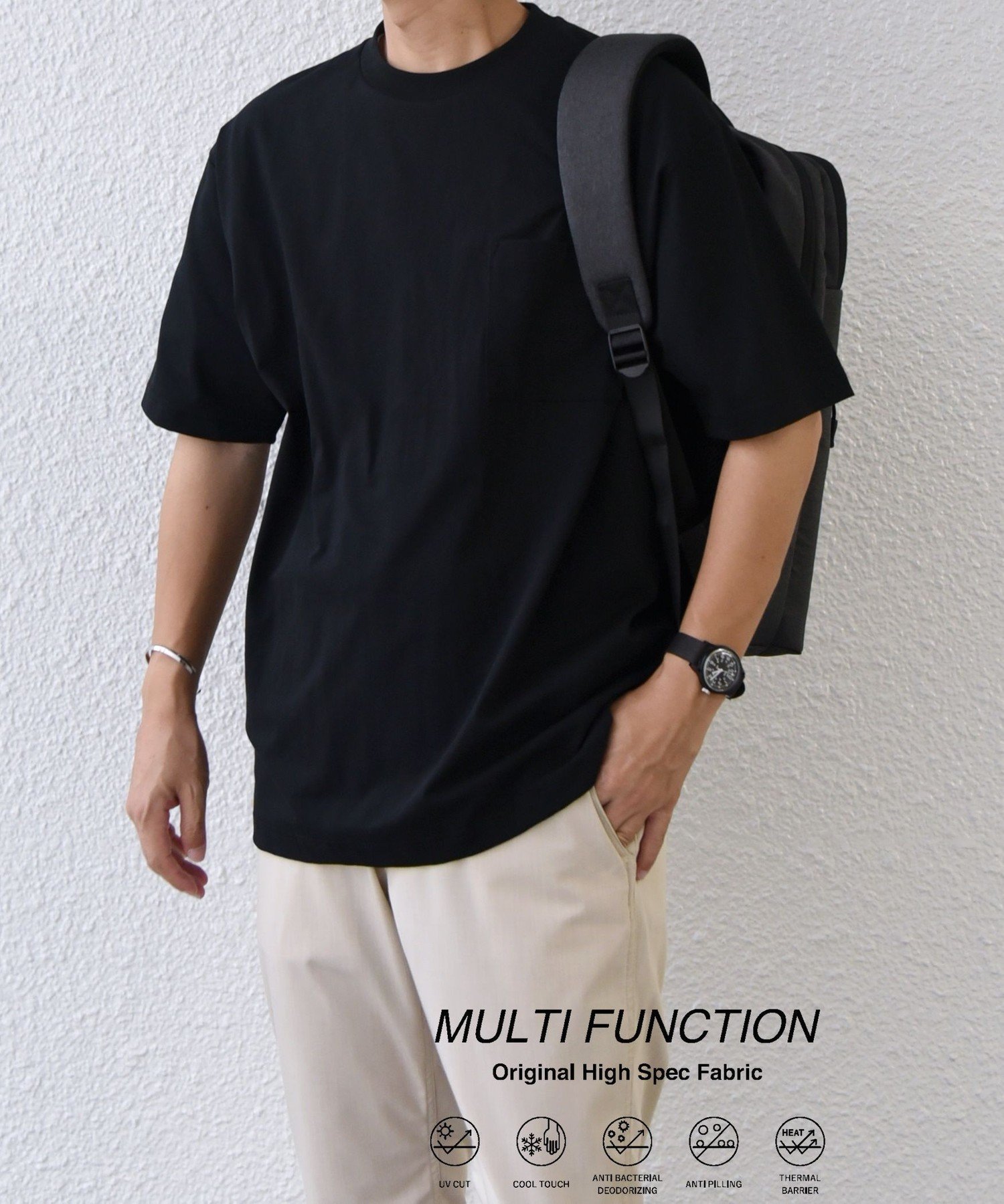 【シップス/SHIPS / MEN】のSHIPS any 接触冷感/遮熱/UVカット機能等 サマーファンクション ポケット Tシャツ 25SS インテリア・キッズ・メンズ・レディースファッション・服の通販 founy(ファニー) 　ファッション　Fashion　メンズファッション　Fashion for Men　2025年　2025　2025春夏・S/S　Spring/Summer 2025 SS25　おすすめ　Recommended / Our Picks　サマー　Summer, Summer Style　フィット　Fit, Slim Fit　ベーシック　Basic, Essential　ポケット　Pocket, Pocket Detail　リラックス　Relax, Relaxed Fit　夏　Summer　抗菌　Antibacterial, Bacteria-Resistant　ブラック|ID: prp329100004548797 ipo3291000000033644730