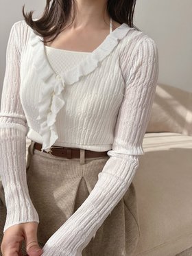 【スナイデル/SNIDEL】 シアーフリルカーディガン人気、トレンドファッション・服の通販 founy(ファニー) ファッション Fashion レディースファッション Fashion for Women トップス・カットソー Cut & Sew Tops カーディガン・羽織り Layered Style Cardigans ウェーブ Wavy Pattern カーディガン Cardigan, Knitwear クロップド Cropped, Short Length スウィート Sweet, Cute Style トレンド Trend, Trending Now フェミニン Feminine, Girly フリル Frill, Ruffle フロント Front, Front Design おすすめ Recommended / Our Picks |ID:prp329100004548830