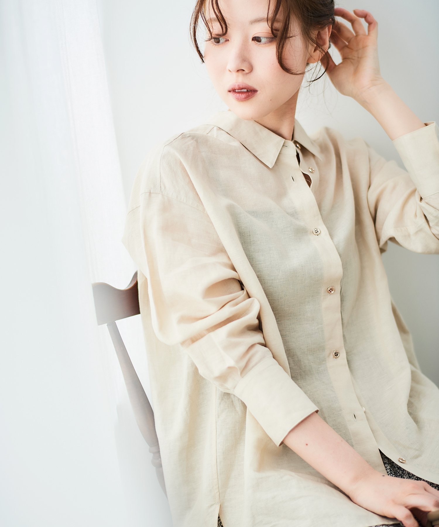 【ルクールブラン/le.coeur blanc】の《さらっとした着心地》コットン麻オーバーシャツ インテリア・キッズ・メンズ・レディースファッション・服の通販 founy(ファニー) 　ファッション　Fashion　レディースファッション　WOMEN　トップス・カットソー　Tops/Tshirt　シャツ/ブラウス　Shirts/Blouses　おすすめ　Recommend　インナー　Inner　ウェーブ　Wave　デニム　Denim　フェミニン　Feminine　ミックス　Mix　ラウンド　Round　リラックス　Relax　人気　Popularity　夏　Summer　定番　Standard　羽織　Haori　サンドベージュ|ID: prp329100004548845 ipo3291000000032303834