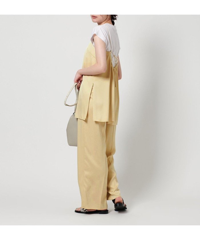 【ビューティ&ユース ユナイテッドアローズ/BEAUTY&YOUTH / UNITED ARROWS】のポリエステルツイル キャミソール インテリア・キッズ・メンズ・レディースファッション・服の通販 founy(ファニー) https://founy.com/ ファッション Fashion レディースファッション Fashion for Women トップス・カットソー Cut & Sew Tops キャミソール&ノースリーブ Camisoles & Sleeveless Tops キャミソール Camisole, Spaghetti Strap Top シンプル Simple, Minimal スリット Slit, Slit Detail セットアップ Set-Up, Coordinated Outfit タンク Tank Top, Sleeveless Top ツイル Twist, Twisted Detail デニム Denim, Jeans Material フロント Front, Front Design リボン Ribbon, Bow エレガント 上品 Elegant |ID: prp329100004548870 ipo3291000000033492636