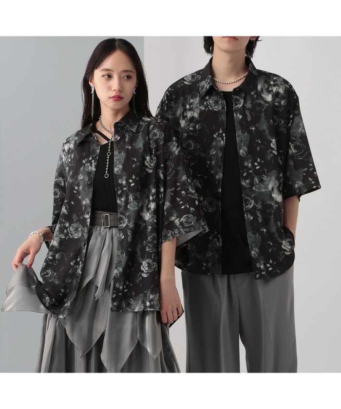 【ハレ/HARE / MEN】のマルチマテリアルパターンシャツSS インテリア・キッズ・メンズ・レディースファッション・服の通販 founy(ファニー) https://founy.com/ ファッション Fashion メンズファッション Men's Style Online グラフィック Graphic スタイリッシュ Stylish バランス Balance フィット Fit フラワー Flower プリント Print メンズ Mens モチーフ Motif モノトーン Monotone エレガント 上品 Elegant |ID: prp329100004548881 ipo3291000000032664136