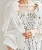 【マジェスティック レゴン/MAJESTIC LEGON】のチャームボタンUVカットカーディガン 人気、トレンドファッション・服の通販 founy(ファニー) ファッション Fashion レディースファッション Fashion for Women トップス・カットソー Cut & Sew Tops カーディガン・羽織り Layered Style Cardigans カーディガン Cardigan, Knitwear コンパクト Compact, Small Size ダウン Down, Puffer チャーム Charm, Pendant ドッキング Docking, Mixed Material ビジュー Bijou, Jewel-like Accent フリル Frill, Ruffle 再入荷 Restock / Back in Stock thumbnail オフ|ID: prp329100004548884 ipo3291000000032714744