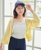 【マジェスティック レゴン/MAJESTIC LEGON】のチャームボタンUVカットカーディガン 人気、トレンドファッション・服の通販 founy(ファニー) ファッション Fashion レディースファッション Fashion for Women トップス・カットソー Cut & Sew Tops カーディガン・羽織り Layered Style Cardigans カーディガン Cardigan, Knitwear コンパクト Compact, Small Size ダウン Down, Puffer チャーム Charm, Pendant ドッキング Docking, Mixed Material ビジュー Bijou, Jewel-like Accent フリル Frill, Ruffle 再入荷 Restock / Back in Stock thumbnail イエロー|ID: prp329100004548884 ipo3291000000032714745
