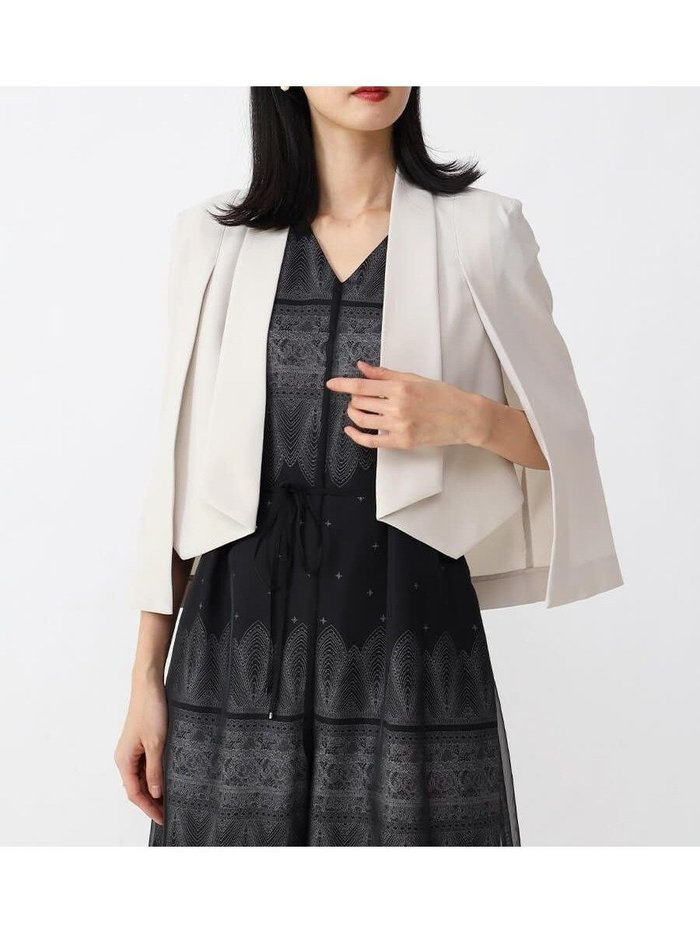 【ラシュッド/LASUD】のケープデザインショートジャケット インテリア・キッズ・メンズ・レディースファッション・服の通販 founy(ファニー) https://founy.com/ ファッション Fashion レディースファッション Fashion for Women アウター Coat / Outerwear Collection レディースジャケット・軽アウター Jackets クラシカル Classical, Vintage-Inspired コレクション Collection, Seasonal Line ジャケット Jacket, Outerwear ドレープ Drape, Draping Fabric フォーマル Formal, Dressy ベスト Vest, Waistcoat マニッシュ Mannish, Boyish エレガント 上品 Elegant |ID: prp329100004548888 ipo3291000000032521803