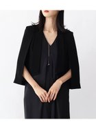 【ラシュッド/LASUD】のケープデザインショートジャケット ブラック|ID: prp329100004548888 ipo3291000000032521805