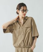 【グローバルワーク/GLOBAL WORK】のお手入れラクラクセットアップ/シャツ半袖/321359 オリーブベージュ57|ID: prp329100004548894 ipo3291000000032609578