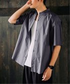 【エディフィス/EDIFICE / MEN】のTHOMAS MASON (トーマスメイソン) オーバーサイズ 半袖バンドカラーシャツ 人気、トレンドファッション・服の通販 founy(ファニー) ファッション Fashion メンズファッション MEN イタリア Italy バランス Balance ビッグ Big フィット Fit リラックス Relax 半袖 Short Sleeve thumbnail グレーB|ID: prp329100004548934 ipo3291000000032148740