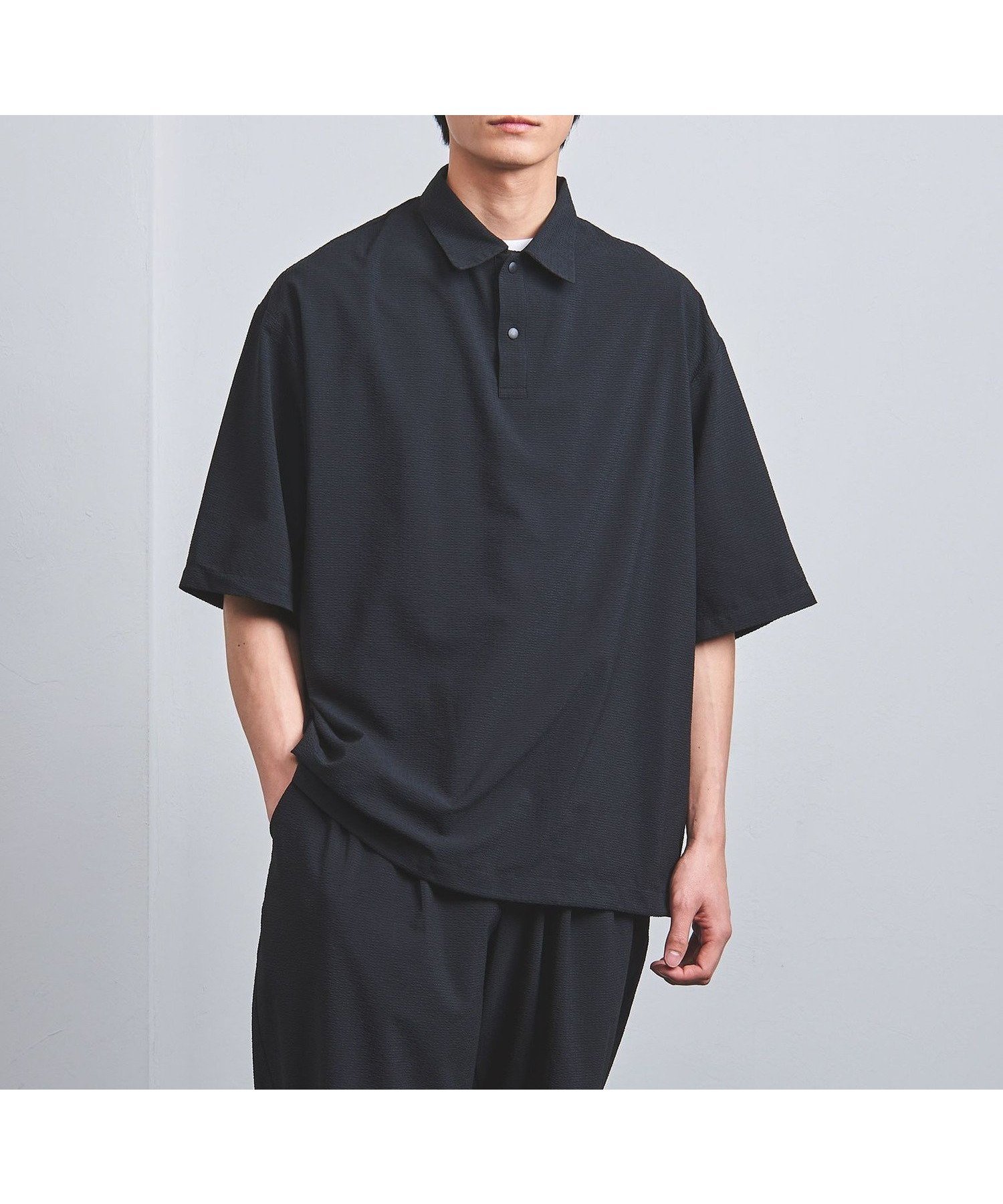 【ユナイテッドアローズ/UNITED ARROWS / MEN】のDotAir ドットエア サッカー ヘムコード プルオーバー -吸水速乾・ストレッチ- インテリア・キッズ・メンズ・レディースファッション・服の通販 founy(ファニー) 　ファッション　Fashion　メンズファッション　Fashion for Men　トップス・カットソー　Cut & Sew Tops　吸水　Absorbent, Quick-Dry　軽量　Lightweight, Ultra Light　サッカー　Seersucker, Summer Fabric　ショート　Short, Short Length　シンプル　Simple, Minimal　ストレッチ　Stretch, Stretchy Fabric　セットアップ　Set-Up, Coordinated Outfit　ダブル　Double, Double-Breasted　トラベル　Travel, Travel Gear　ドット　Polka Dot, Dot Pattern　ドローコード　Drawcord, Drawstring Cord　ポケット　Pocket, Pocket Detail　メッシュ　Mesh, Net Fabric　おすすめ　Recommended / Our Picks　BLACK|ID: prp329100004548941 ipo3291000000032712547
