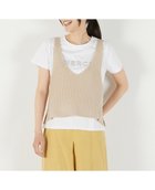 【メルローズ クレール/MELROSE claire】の《追加》【麻タッチ片畦キャミ型ベスト】 ベージュ|ID: prp329100004548969 ipo3291000000033293846