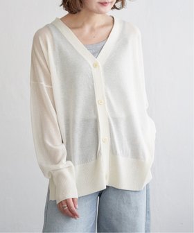 【ノッチ/notch】のシアーVネックカーディガン 人気、トレンドファッション・服の通販 founy(ファニー) ファッション Fashion レディースファッション Fashion for Women トップス・カットソー Cut & Sew Tops カーディガン・羽織り Layered Style Cardigans Vネックトップス V-Neck Tops / V-Cut Neckline Shirts カーディガン Cardigan, Knitwear キャミソール Camisole, Spaghetti Strap Top シアー Sheer, See-Through スリット Slit, Slit Detail 夏 Summer 春 Spring S/S・春夏 SS, Spring/Summer, Warm Season |ID:prp329100004548983