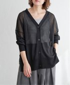 【ノッチ/notch】のシアーVネックカーディガン 人気、トレンドファッション・服の通販 founy(ファニー) ファッション Fashion レディースファッション Fashion for Women トップス・カットソー Cut & Sew Tops カーディガン・羽織り Layered Style Cardigans Vネックトップス V-Neck Tops / V-Cut Neckline Shirts カーディガン Cardigan, Knitwear キャミソール Camisole, Spaghetti Strap Top シアー Sheer, See-Through スリット Slit, Slit Detail 夏 Summer 春 Spring S/S・春夏 SS, Spring/Summer, Warm Season thumbnail ブラック|ID: prp329100004548983 ipo3291000000033558108
