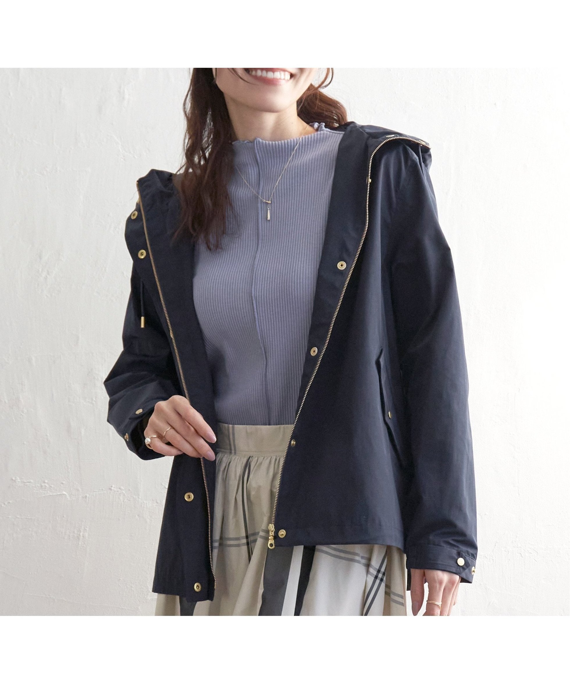 【イッカ/ikka】の撥水マウンテンパーカー インテリア・キッズ・メンズ・レディースファッション・服の通販 founy(ファニー) 　ファッション　Fashion　レディースファッション　Fashion for Women　トップス・カットソー　Cut & Sew Tops　レディースパーカー・カジュアルフーディー　Casual Hoodies & Sweatshirts　インナー　Innerwear　春　Spring　秋　Autumn　グログラン　Grosgrain, Grosgrain Ribbon　シンプル　Simple, Minimal　スポーツ　Sports, Activewear　人気　Popular, Best Seller　パーカー　Hoodie, Parka　フェミニン　Feminine, Girly　フラップ　Flap, Flap Pocket　フロント　Front, Front Design　プリーツ　Pleats, Pleated　ボックス　Boxy, Box Shape　ポケット　Pocket, Pocket Detail　おすすめ　Recommended / Our Picks　旅行　Travel　ネイビー|ID: prp329100004549030 ipo3291000000032645404