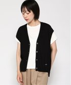 【クロコダイル/CROCODILE】のサイドスリット 前開き ニットベスト ブラック|ID: prp329100004549041 ipo3291000000032714718