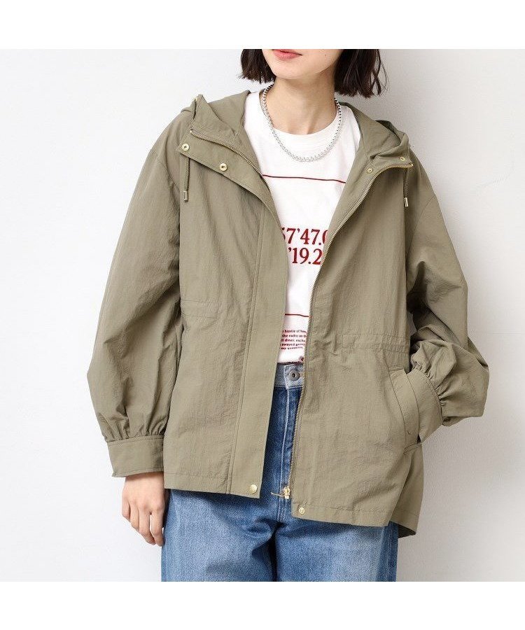 【デッサン/Dessin】のドロストフーデットライトブルゾン(S~L) インテリア・キッズ・メンズ・レディースファッション・服の通販 founy(ファニー) 　ファッション　Fashion　レディースファッション　WOMEN　アウター　Coat Outerwear　ブルゾン　Blouson/Jackets　カフス　Cuffs　ダウン　Down　ポケット　Pocket　ミドル　Middle　ワイド　Wide　春　Spring　カーキ|ID: prp329100004549048 ipo3291000000032242029