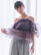【リリーブラウン/Lily Brown】の【WEB限定カラー】3wayペプラムチュールブラウス CGRY[007]|ID: prp329100004549072 ipo3291000000032697336
