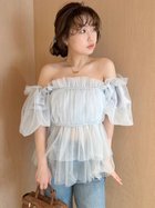 【リリーブラウン/Lily Brown】の【WEB限定カラー】3wayペプラムチュールブラウス LBLU[081]|ID: prp329100004549072 ipo3291000000032697338