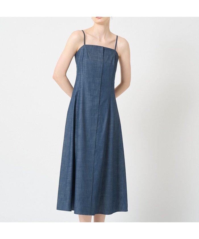【アナイ/ANAYI】の【セットアップ対応商品】スラブデニムキャミワンピース インテリア・キッズ・メンズ・レディースファッション・服の通販 founy(ファニー) https://founy.com/ ファッション Fashion レディースファッション Fashion for Women ワンピース Dresses キャミソールワンピース Camisole Dresses インディゴ Indigo Denim インナー Innerwear キャミソール Camisole, Spaghetti Strap Top ストレッチ Stretch, Stretchy Fabric スマート Smart, Elegant セットアップ Set-Up, Coordinated Outfit デニム Denim, Jeans Material ドレス Dress, One-Piece ブルゾン Blouson, Bomber Jacket S/S・春夏 SS, Spring/Summer, Warm Season 再入荷 Restock / Back in Stock 夏 Summer |ID: prp329100004549499 ipo3291000000032714027