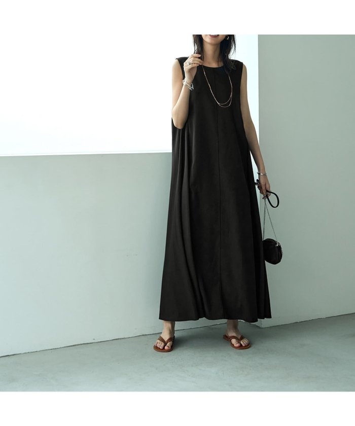 【スタイルデリ/STYLE DELI】の【Psize】マキシ丈タックフレアワンピース インテリア・キッズ・メンズ・レディースファッション・服の通販 founy(ファニー) https://founy.com/ ファッション Fashion レディースファッション Fashion for Women ワンピース Dresses くるぶし Ankle-Length カーディガン Cardigan, Knitwear キャップ Cap, Baseball Cap 切替 Switching, Contrast Panel シンプル Simple, Minimal ジャケット Jacket, Outerwear スタイリッシュ Stylish, Fashionable スニーカー Sneakers, Trainers スマート Smart, Elegant スリット Slit, Slit Detail スーツ Suit, Formalwear ドレープ Drape, Draping Fabric ノースリーブ Sleeveless, No-Sleeve フォルム Silhouette, Form フレア Flare, Flared フロント Front, Front Design ペチコート Petticoat, Underskirt ポケット Pocket, Pocket Detail マキシ Maxi, Full Length 夏 Summer |ID: prp329100004549521 ipo3291000000032708939