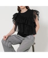 【ユナイテッドアローズ/UNITED ARROWS】のプリーツフリル コンビ カットソー BLK 人気、トレンドファッション・服の通販 founy(ファニー) ファッション Fashion レディースファッション Fashion for Women トップス・カットソー Cut & Sew Tops カットソー・ベーシックTシャツ Cut-and-Sewn Tops / Stretch Tees & Basics アシンメトリー Asymmetrical Style オーガンジー Organza Fabric カットソー Cut and Sewn Top コンビ Combo, Combination Style ストレート Straight, Straight Cut バランス Balance, Style Balance フリル Frill, Ruffle プリーツ Pleats, Pleated |ID:prp329100004549532