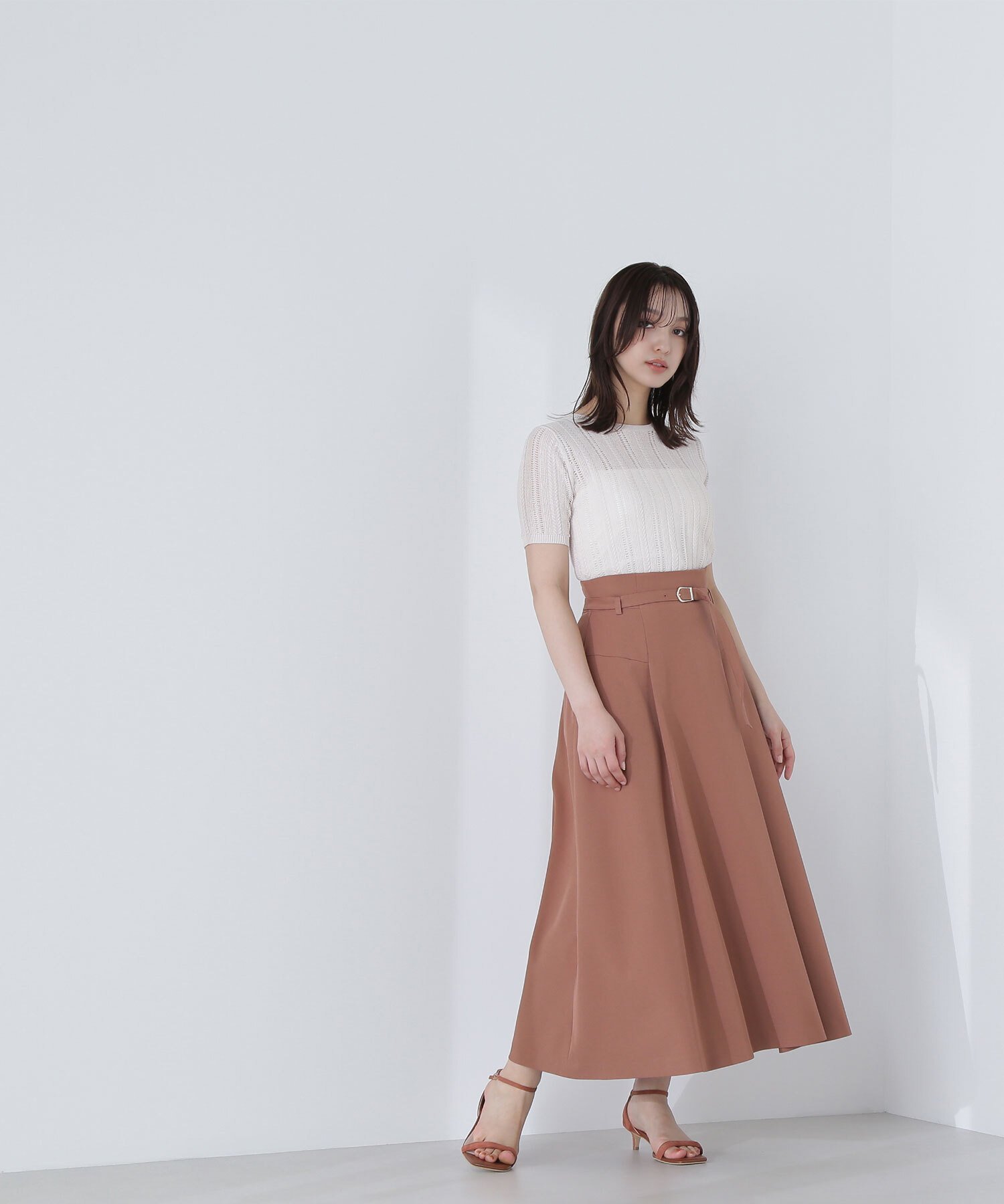 【ナチュラル ビューティー ベーシック/NATURAL BEAUTY BASIC】のハイウエスト切替フレアスカート 人気、トレンドファッション・服の通販 founy(ファニー) 　ファッション　Fashion　レディースファッション　Fashion for Women　スカート　Skirts　Aライン・フレアスカート　A-Line & Flared Skirts　フレア　Flare, Flared　エレガント 上品　Elegant　ビジネス 仕事 通勤　Business / Work / Commuting　切替　Switching, Contrast Panel　夏　Summer　 other-1|ID: prp329100004549555 ipo3291000000033210158