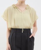 【ティアラ/Tiara】のバイカラーメローブラウス 人気、トレンドファッション・服の通販 founy(ファニー) ファッション Fashion レディースファッション Fashion for Women トップス・カットソー Cut & Sew Tops シャツ・ブラウス・オフィスカジュアル Elegant Blouses & Button-Ups フリル Frill, Ruffle モノトーン Monotone, Black and White リラックス Relax, Relaxed Fit エレガント 上品 Elegant 夏 Summer thumbnail イエロー|ID: prp329100004549613 ipo3291000000032712569