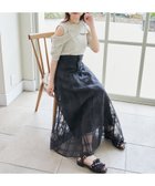 【マジェスティック レゴン/MAJESTIC LEGON】のバックレースアップフレアスカート ブラックベース柄|ID: prp329100004549683 ipo3291000000032679072