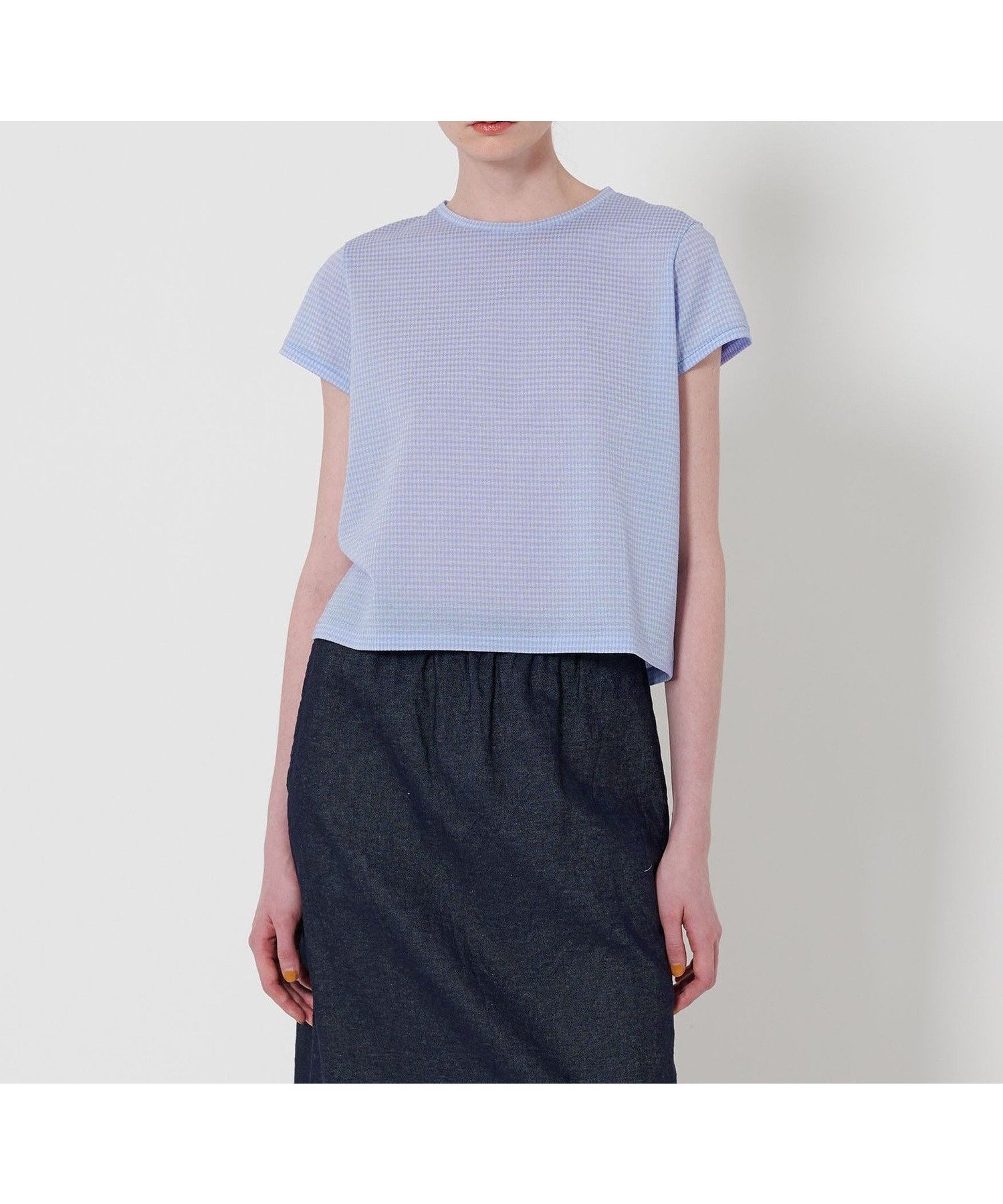 【ビューティ&ユース ユナイテッドアローズ/BEAUTY&YOUTH / UNITED ARROWS】のSteven Alan ギンガムチェック Tシャツ 人気、トレンドファッション・服の通販 founy(ファニー) 　ファッション　Fashion　レディースファッション　Fashion for Women　トップス・カットソー　Cut & Sew Tops　シャツ・ブラウス・オフィスカジュアル　Elegant Blouses & Button-Ups　ロングTシャツ・Tシャツ　Longline T-Shirts & Tees　ギンガム　Gingham, Gingham Fabric　クロップド　Cropped, Short Length　チェック　Check, Plaid, Tartan　ボックス　Boxy, Box Shape　 other-1|ID: prp329100004549710 ipo3291000000032656490