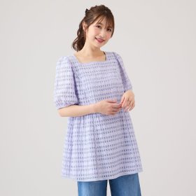 【ローズティアラ/Rose Tiara】の【手洗いOK】シースルーチェック切替ブラウス 人気、トレンドファッション・服の通販 founy(ファニー) ファッション Fashion レディースファッション Ladies' Fashion Online トップス・カットソー Tops/Tshirt シャツ/ブラウス Shirts/Blouses スクエア Square トリミング Trimming パイピング Piping ペプラム Peplum ラベンダー Lavender リボン Ribbon 切替 Switching |ID:prp329100004549778