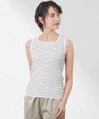 【アマカ/AMACA】のレーヨンストレッチタンクトップ 人気、トレンドファッション・服の通販 founy(ファニー) ファッション Fashion レディースファッション Ladies' Fashion Online インナー Inner カットソー Cut And Sew ストレッチ Stretch タンク Tank ボーダー Border 無地 Plain Color thumbnail ネイビー|ID: prp329100004549785 ipo3291000000032607242