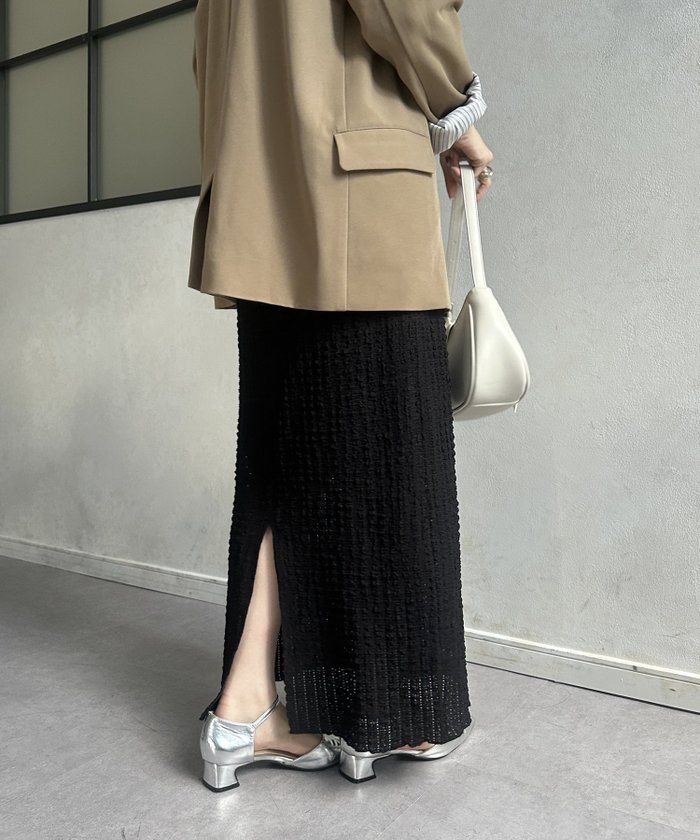 【ゼヴォン/Thevon】のシャーリングレースナロースカート インテリア・キッズ・メンズ・レディースファッション・服の通販 founy(ファニー) https://founy.com/ ファッション Fashion レディースファッション WOMEN スカート Skirt 2025年 2025 2025春夏・S/S Ss,Spring/Summer,2025 シャーリング Shirring スウェット Sweat ストレッチ Stretch レース Race |ID: prp329100004549818 ipo3291000000032357314