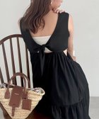 【ジュノア/JUNOAH】のウエストカットバックリボンワンピース ブラック|ID: prp329100004549828 ipo3291000000032676943
