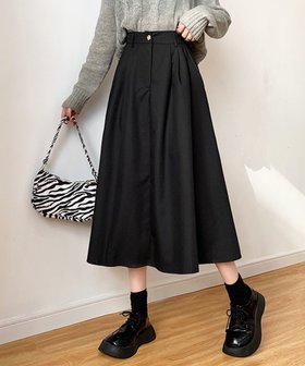 【アミュレット/Amulet】のミモレ丈タックスカート 人気、トレンドファッション・服の通販 founy(ファニー) ファッション Fashion レディースファッション Ladies' Fashion Online スカート Skirt シンプル Simple スニーカー Sneakers フロント Front ミモレ Mimore |ID:prp329100004549867