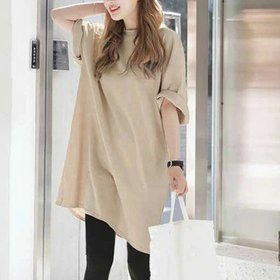 【ミニミニストア/miniministore】のチュニックTシャツ サイドスリット 人気、トレンドファッション・服の通販 founy(ファニー) ファッション Fashion レディースファッション Fashion for Women トップス・カットソー Cut & Sew Tops シャツ・ブラウス・オフィスカジュアル Elegant Blouses & Button-Ups ロングTシャツ・Tシャツ Longline T-Shirts & Tees カットソー Cut and Sewn Top シンプル Simple, Minimal スリット Slit, Slit Detail チュニック Tunic, Long Top ベーシック Basic, Essential ボトム Bottoms, Lower Wear ロング Long, Long-Length 半袖 Short Sleeve, Half Sleeve 夏 Summer 春 Spring S/S・春夏 SS, Spring/Summer, Warm Season 無地 Plain, Solid Color |ID:prp329100004549903