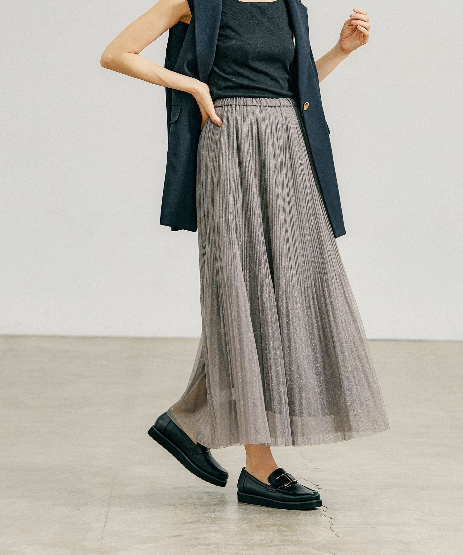 【グローバルワーク/GLOBAL WORK】の2WAYラメチュールスカート/130908 人気、トレンドファッション・服の通販 founy(ファニー) 　ファッション　Fashion　レディースファッション　Fashion for Women　スカート　Skirts　おすすめ　Recommended / Our Picks　シンプル　Simple, Minimal　チュール　Tulip, Tulip Motif　プリーツ　Pleats, Pleated　ペチコート　Petticoat, Underskirt　ランダム　Random, Irregular　リバーシブル　Reversible, Two-Sided　冬　Winter / This Winter　 other-1|ID: prp329100004549904 ipo3291000000032712794