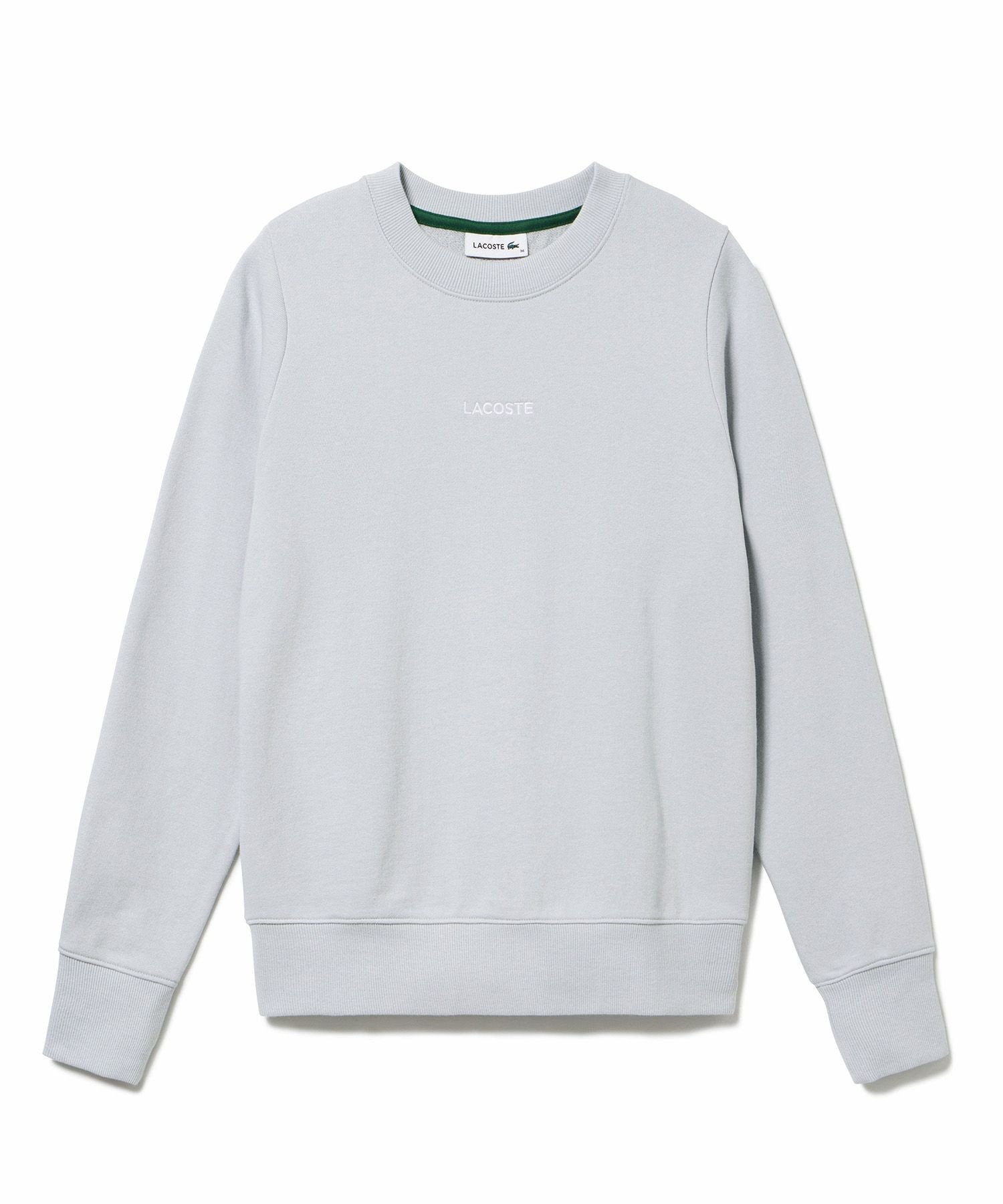 【ラコステ/LACOSTE】のブランドネームロゴ刺繍 クルーネックスウェットプルオーバー トレーナー インテリア・キッズ・メンズ・レディースファッション・服の通販 founy(ファニー) 　ファッション　Fashion　レディースファッション　Fashion for Women　トップス・カットソー　Cut & Sew Tops　レディースパーカー・カジュアルフーディー　Casual Hoodies & Sweatshirts　カジュアルプルオーバー・ニットトップス　Pullovers & Knit Tops / Casual Pullovers　スウェット・クルーネックトップス　Sweatshirts & Crewnecks / Relaxed Fit Sweat Tops　スウェット / スエット　Sweatshirt, Sweatwear　トレーナー　Sweatshirt, Trainer　ベーシック　Basic, Essential　エレガント 上品　Elegant　ライトグレー|ID: prp329100004549923 ipo3291000000033635111