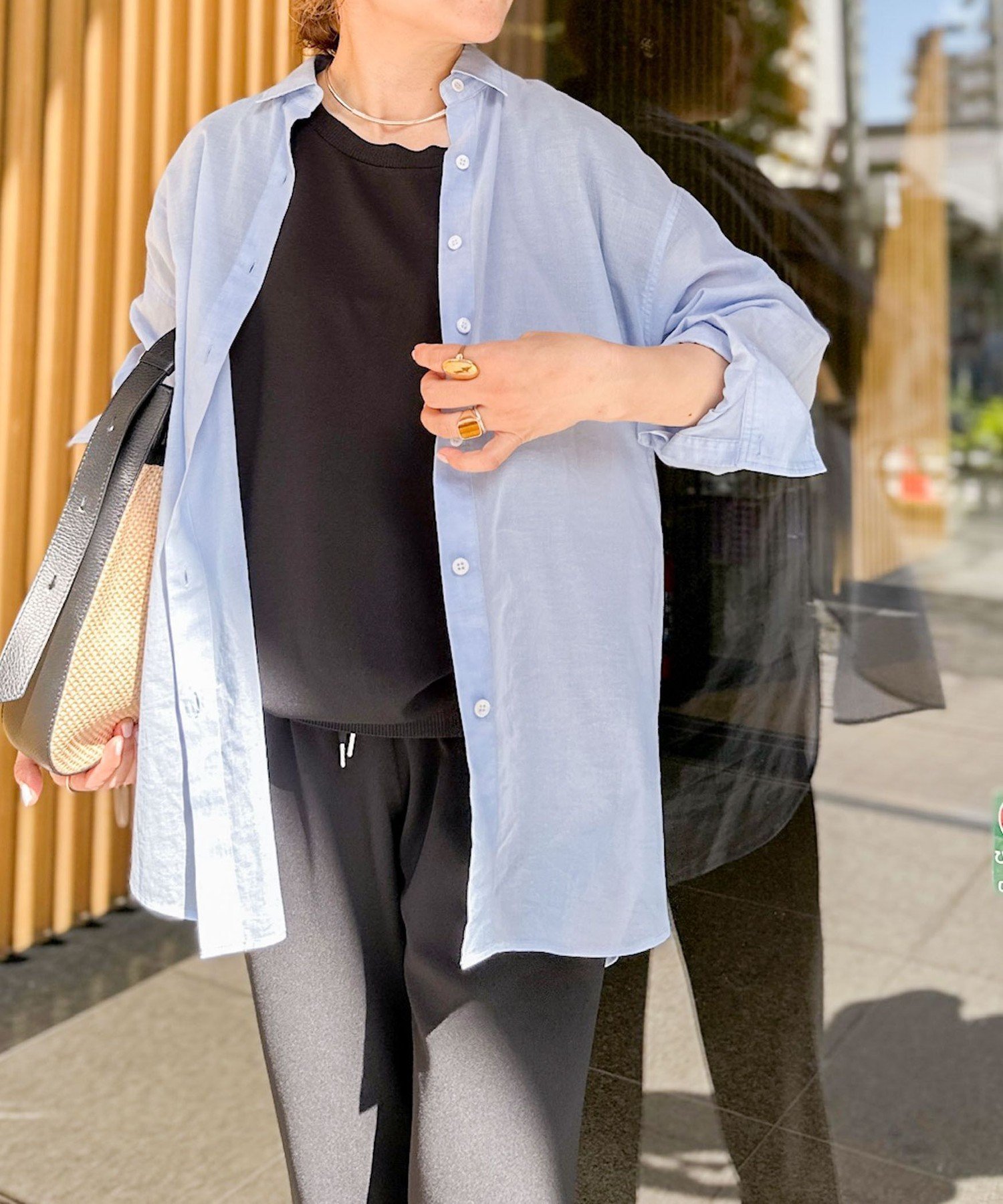 【ノーリーズ/NOLLEY'S】の【WEB限定】MY STANDARD シアーシャツ インテリア・キッズ・メンズ・レディースファッション・服の通販 founy(ファニー) 　ファッション　Fashion　レディースファッション　Fashion for Women　トップス・カットソー　Cut & Sew Tops　シャツ・ブラウス・オフィスカジュアル　Elegant Blouses & Button-Ups　2025年　2025　2025春夏・S/S　Spring/Summer 2025 SS25　おすすめ　Recommended / Our Picks　インナー　Innerwear　スウェット / スエット　Sweatshirt, Sweatwear　ロング　Long, Long-Length　人気　Popular, Best Seller　サックス|ID: prp329100004549933 ipo3291000000033588657