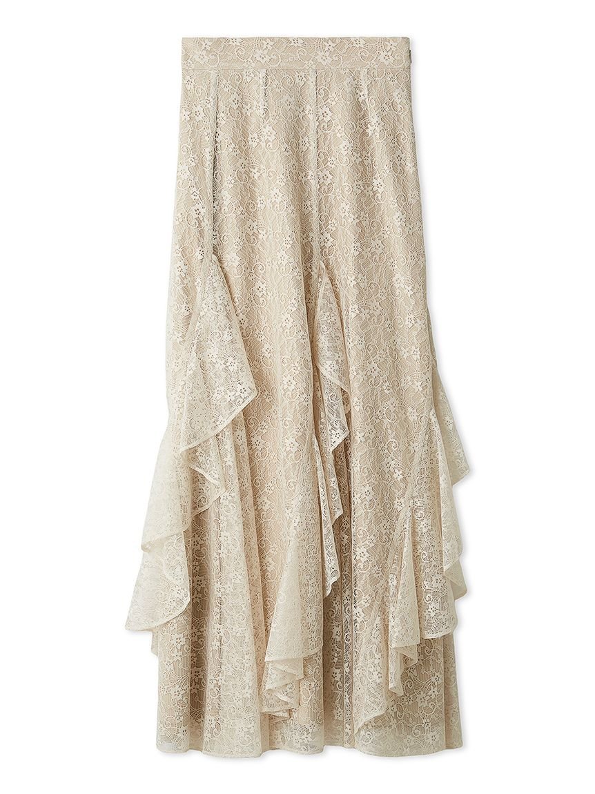 【スナイデル/SNIDEL】のフリルレーススカート インテリア・キッズ・メンズ・レディースファッション・服の通販 founy(ファニー) 　ファッション　Fashion　レディースファッション　WOMEN　スカート　Skirt　おすすめ　Recommend　ウェーブ　Wave　エレガント 上品　Elegant　ストレート　Straight　フラワー　Flower　フリル　Frills　フロント　Front　レース　Race　今季　This Season　LBEG[035]|ID: prp329100004549962 ipo3291000000032155876
