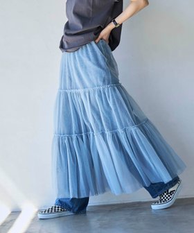 【コーエン/COEN】の2WAYチュールティアードスカート 人気、トレンドファッション・服の通販 founy(ファニー) ファッション Fashion レディースファッション Ladies' Fashion Online スカート Skirt ティアードスカート Tiered Skirts キャミワンピース Cami Dress ギャザー Gather チュール Tulle フェミニン Feminine ペチコート Petticoat ロング Long 春 Spring |ID:prp329100004550020