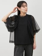 【ミラオーウェン/Mila Owen】のボリュームスリーブチュールレイヤードトップス 人気、トレンドファッション・服の通販 founy(ファニー) 雑誌掲載アイテム Magazine Items ファッション雑誌 Fashion Magazines クラッシィ CLASSY. ファッション Fashion レディースファッション WOMEN トップス・カットソー Tops/Tshirt ボリュームスリーブ / フリル袖 Volume Sleeve ウォッシャブル Washable カットソー Cut And Sew ギャザー Gather 7月号 July Issue シンプル Simple スリーブ Sleeve セパレート Separate 雑誌 Magazine チュール Tulle ノースリーブ No Sleeve バルーン Balloon フェミニン Feminine 夏 Summer エレガント 上品 Elegant thumbnail BLK[009]|ID: prp329100004550035 ipo3291000000032491905