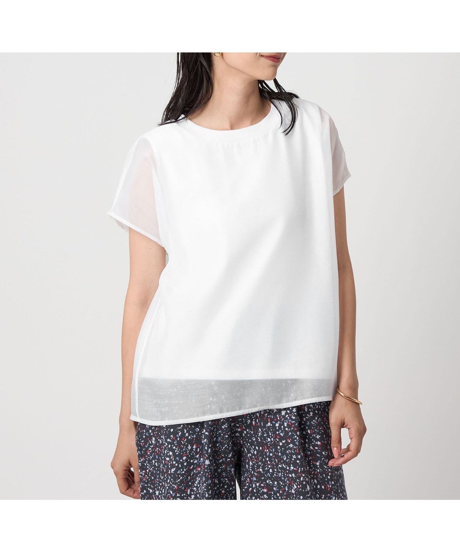 【ユナイテッドアローズ/UNITED ARROWS】のシアークロス レイヤードトップス A DAY IN THE LIFE 人気、トレンドファッション・服の通販 founy(ファニー) 　ファッション　Fashion　レディースファッション　Fashion for Women　トップス・カットソー　Cut & Sew Tops　インナー　Innerwear　オーガンジー　Organza Fabric　カットソー　Cut and Sewn Top　カーゴパンツ　Cargo Pants, Utility Pants　シアー　Sheer, See-Through　シンプル　Simple, Minimal　スラックス　Slacks, Dress Pants　スリーブ　Sleeve, Long Sleeve / Short Sleeve　デニム　Denim, Jeans Material　ノースリーブ　Sleeveless, No-Sleeve　フレンチ　French, French Style　 other-1|ID: prp329100004550044 ipo3291000000033461129