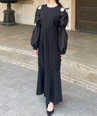 【ジュノア/JUNOAH】のシアーボリュームスリーブワンピース Aブラック|ID: prp329100004550117 ipo3291000000032590482